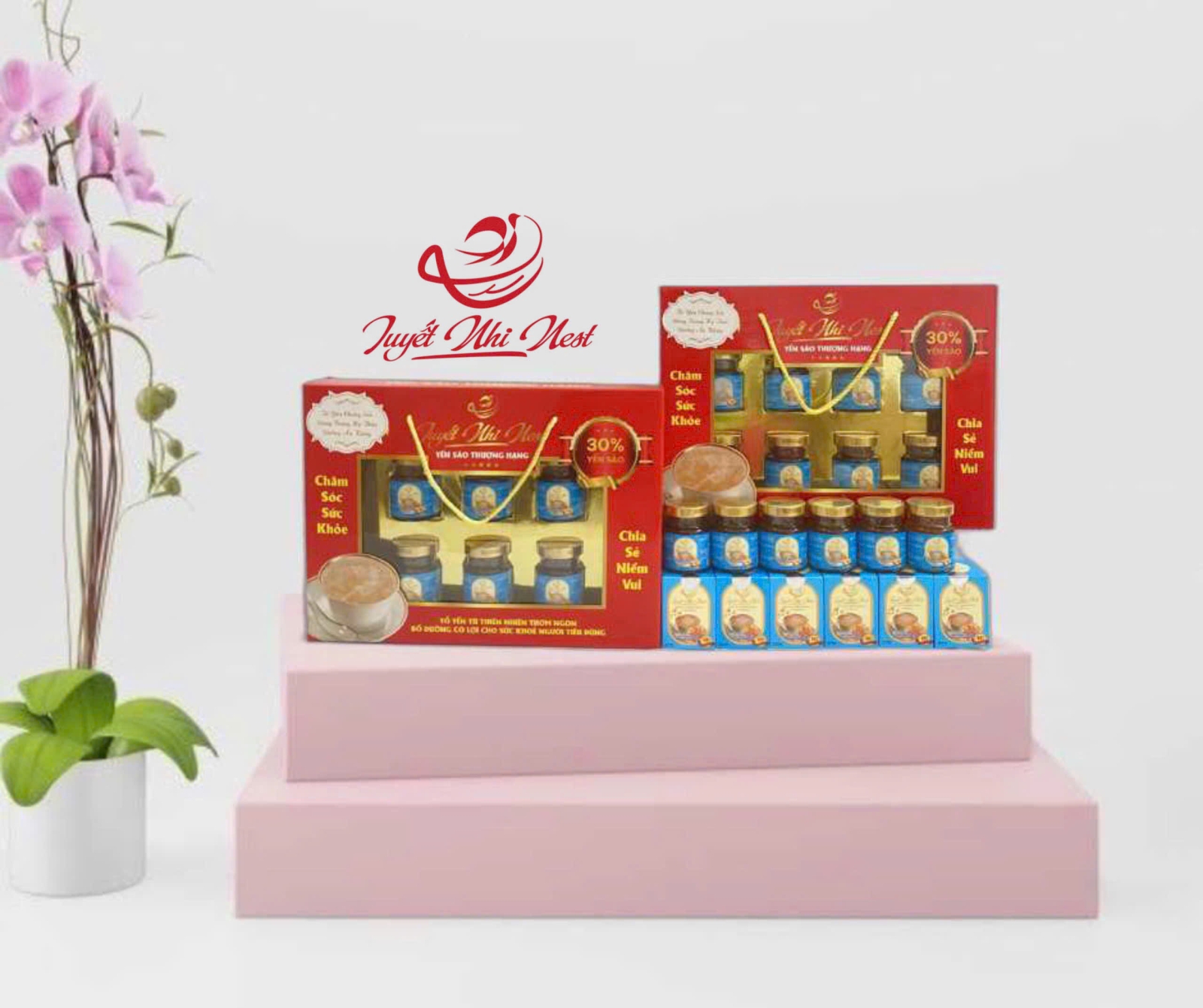 giỏ quà tết màu xanh