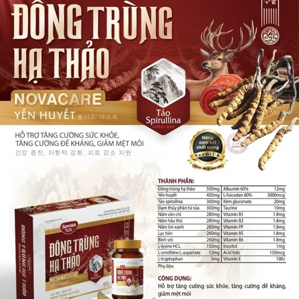 tác dụng của viên uống đông trùng hạ thảo