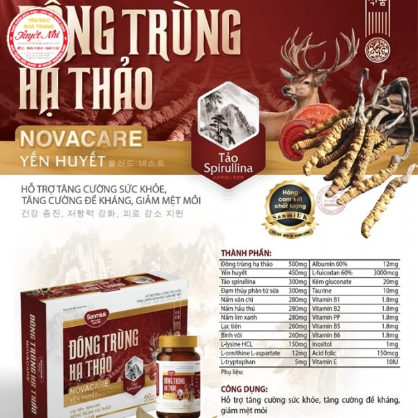 Viên uống Đông Trùng Hạ Thảo NOVACARE